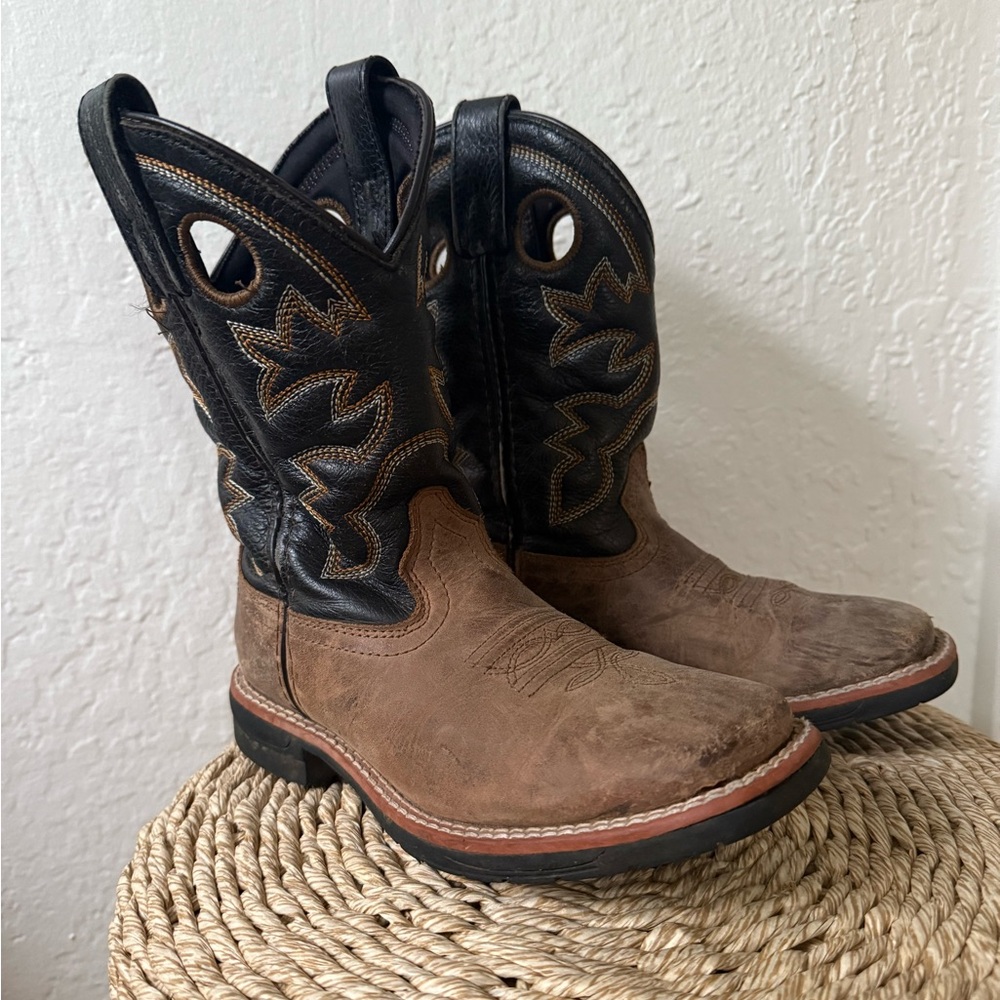 Kids' Brown and Black Western Boots